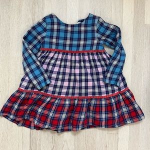 Mini Bodin mixed plaid flannel lined dress